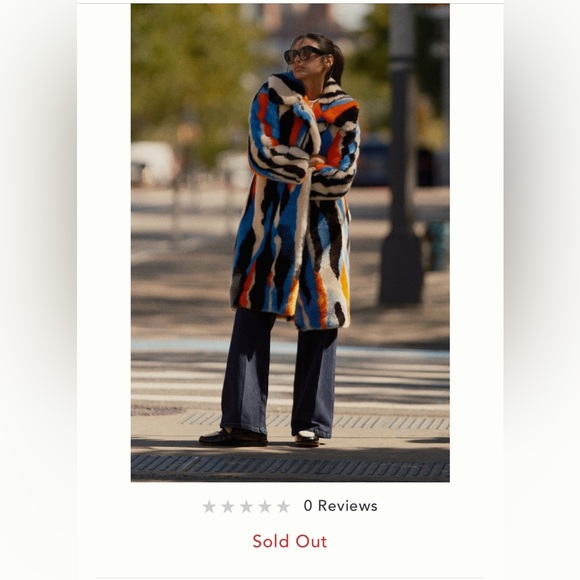 Anthropologie NWT Jakke Multicolor Faux Fur Coat Size S. - Picture 13 of 13